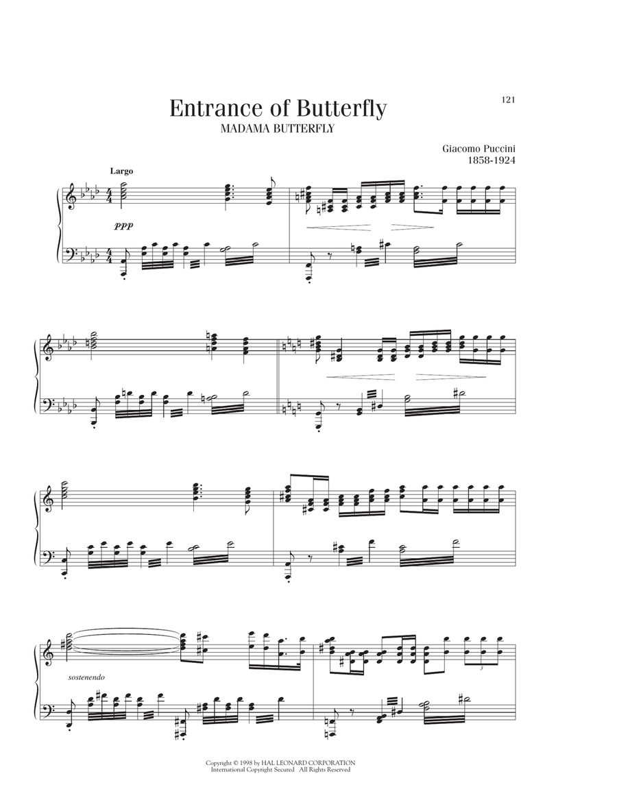 Entrance Of Butterfly Entrance Of Butterfly Piano Solo scores gallery preview page 1