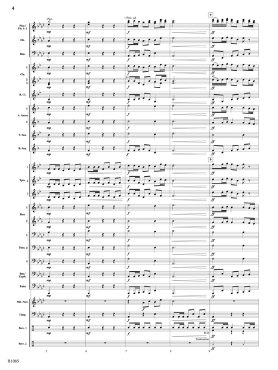 A Purcell Cortege: Score A Purcell Cortege: Score Concert Band scores gallery preview page 4