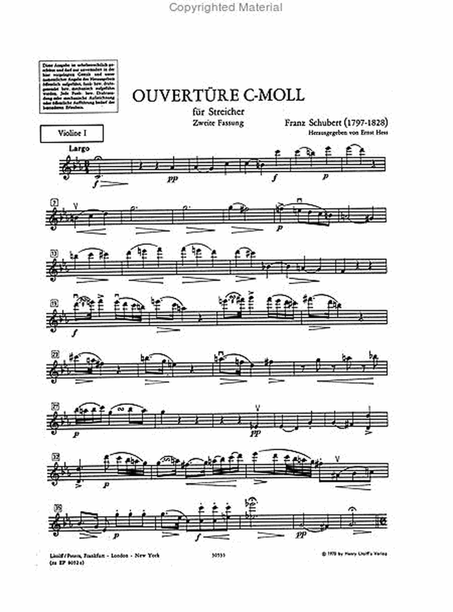 Overture in C minor D. 8