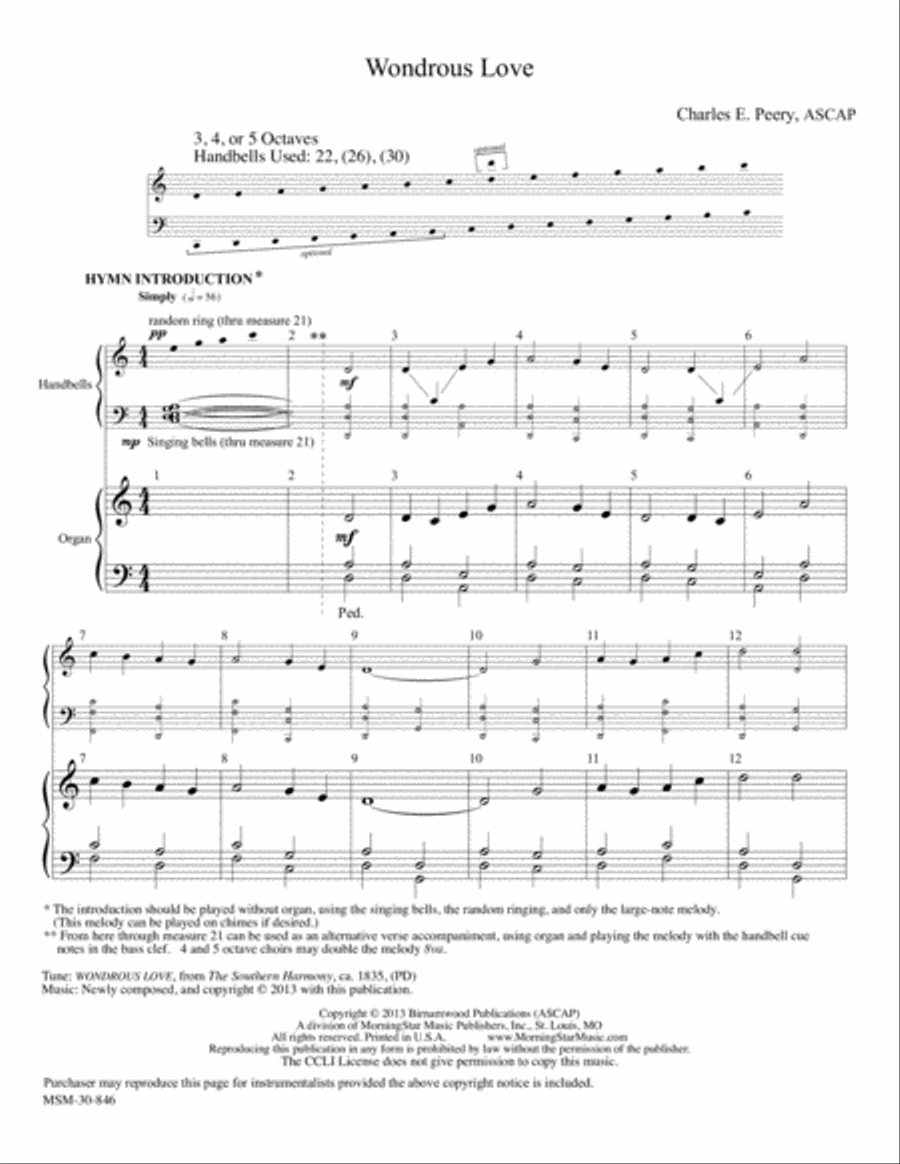 Wondrous Love Choir scores gallery preview page 1