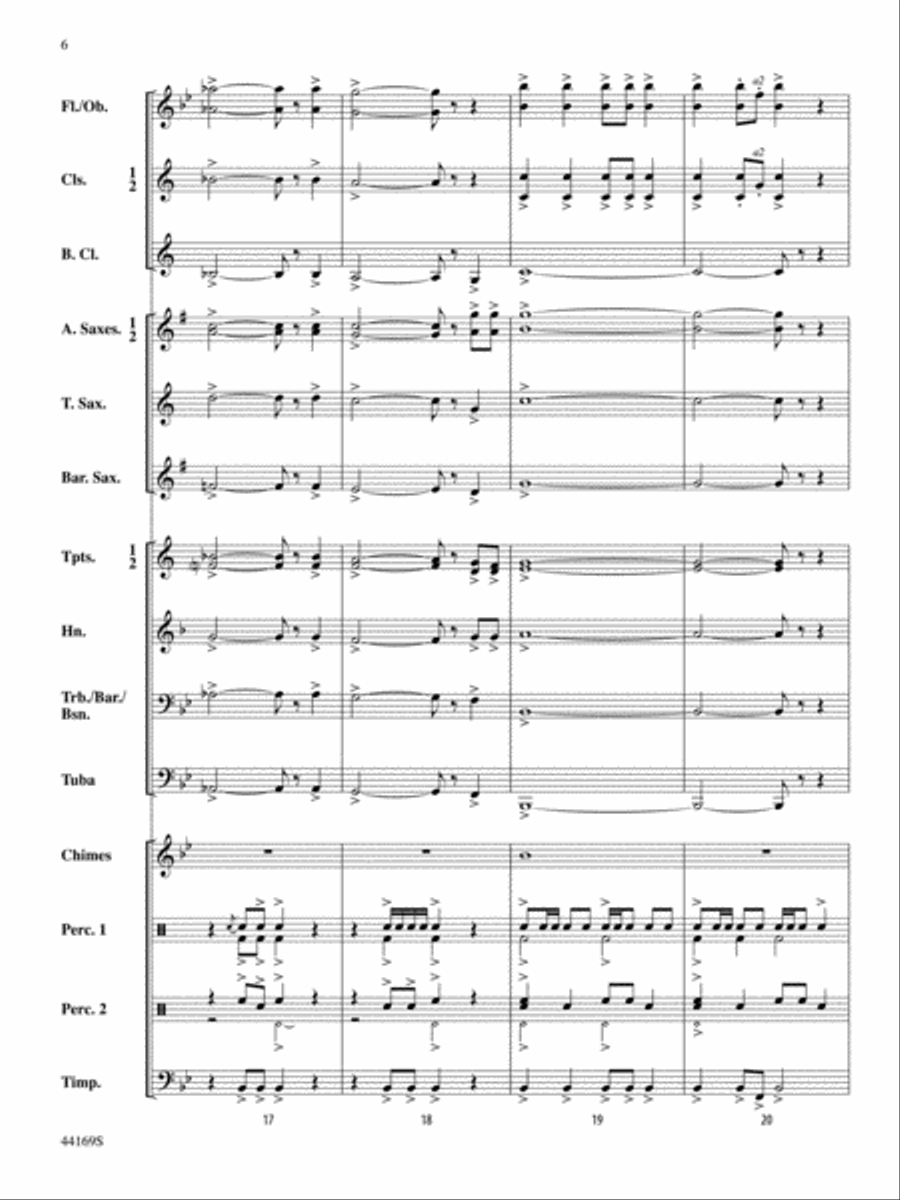 Super Hero: Score Super Hero: Score Concert Band scores gallery preview page 6