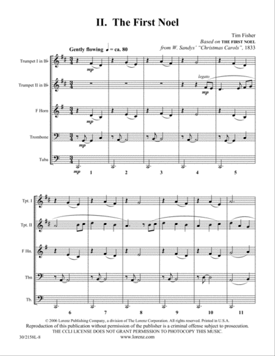 Christmas Suite for Brass Quintet Brass Quintet scores gallery preview page 8