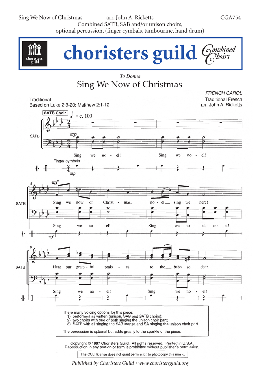 Sing We Now of Christmas