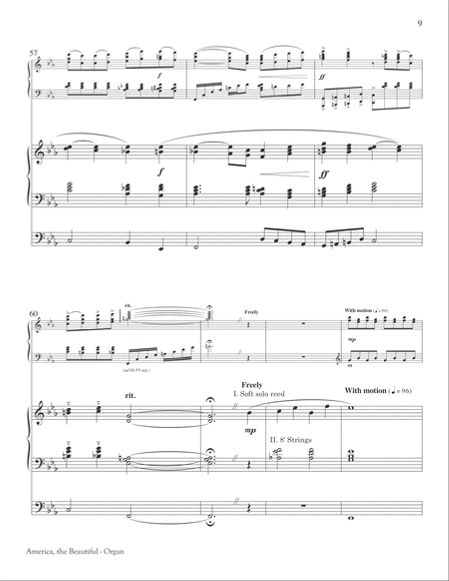 America, the Beautiful America, the Beautiful Choir scores gallery preview page 9
