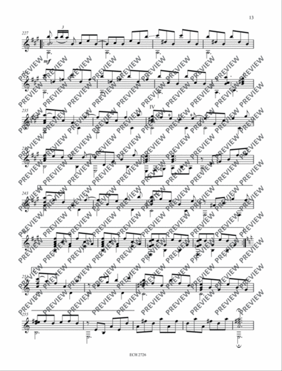 Feuerbach Variations Classical Guitar scores gallery preview page 14