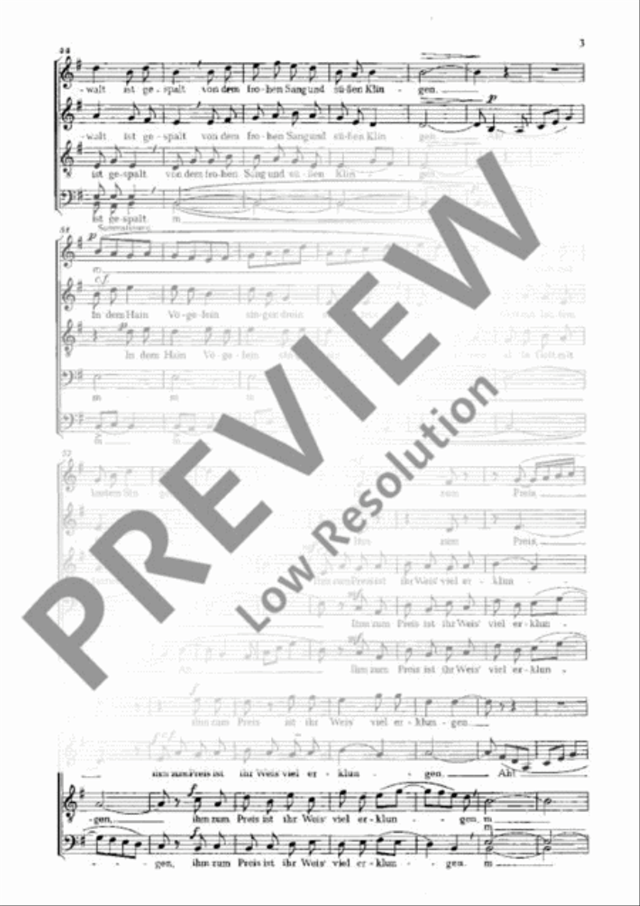 Fünf alte Volkslieder Mixed Choir scores gallery preview page 4
