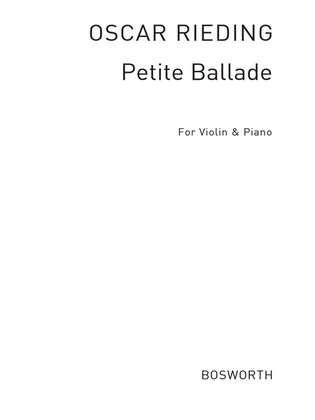 Book cover for Petite Ballade For Violin And Piano