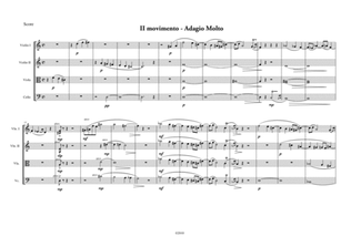 String Quartet no.1 - Second Movement (score)