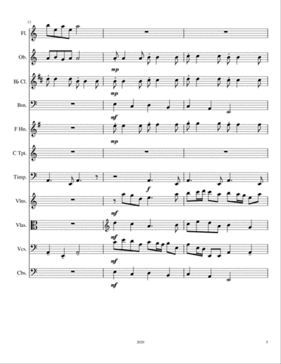 Symphonic Poem #1: Ashes to Ashes Full Orchestra scores gallery preview page 6