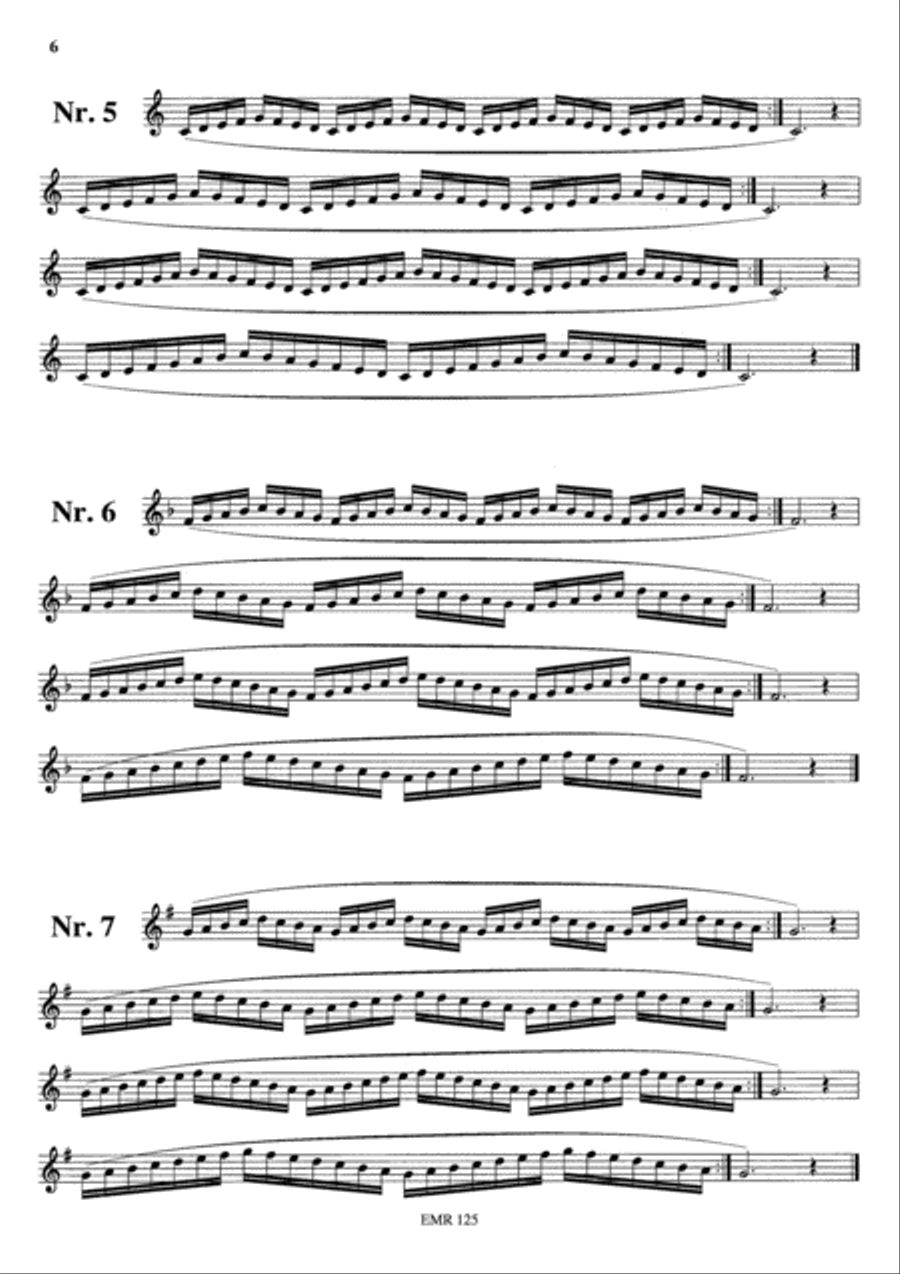 Einblasubungen / Mise en train / Warm-ups Horn scores gallery preview page 5