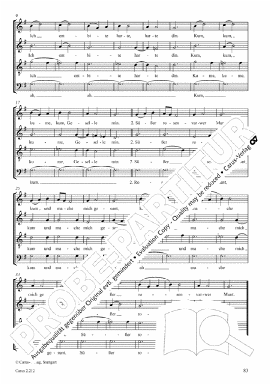 Love songs. Choral collection with CD 4-Part scores gallery preview page 75