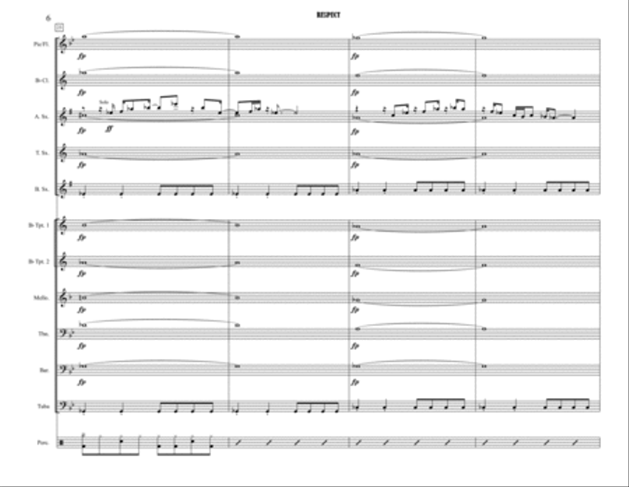 Respect Respect Marching Band scores gallery preview page 6