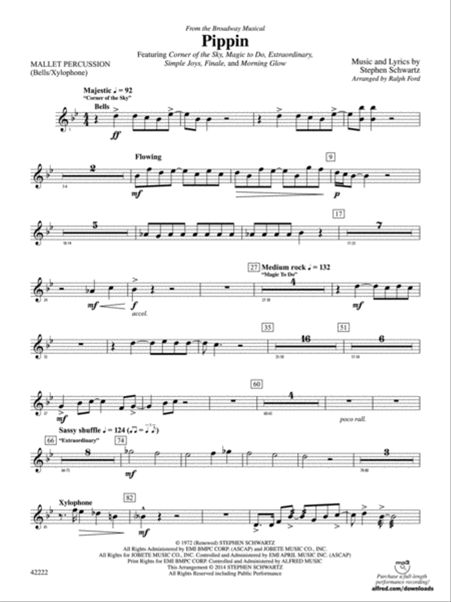 Pippin: Mallets Concert Band scores gallery preview page 1