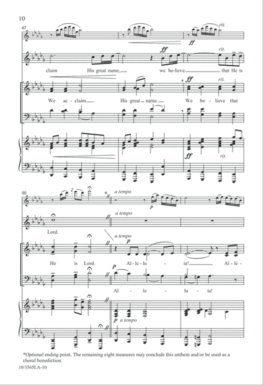 He Is Lord 4-Part scores gallery preview page 10