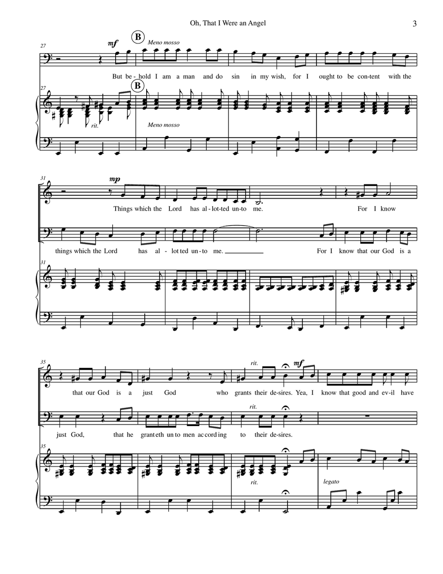 O That Were an Angel - Sacred Duet for Soprano and Baritone Baritone Horn TC scores gallery preview page 3