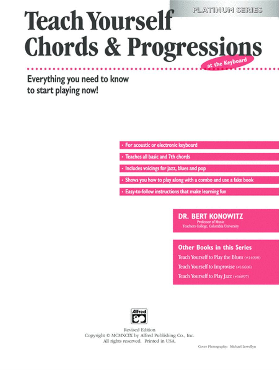 Alfred's Teach Yourself Chords & Progressions at the Keyboard - Book/CD Piano Method scores gallery preview page 2
