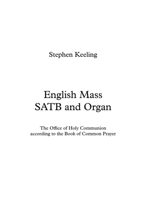 English Mass (Communion Service) - SATB and Organ