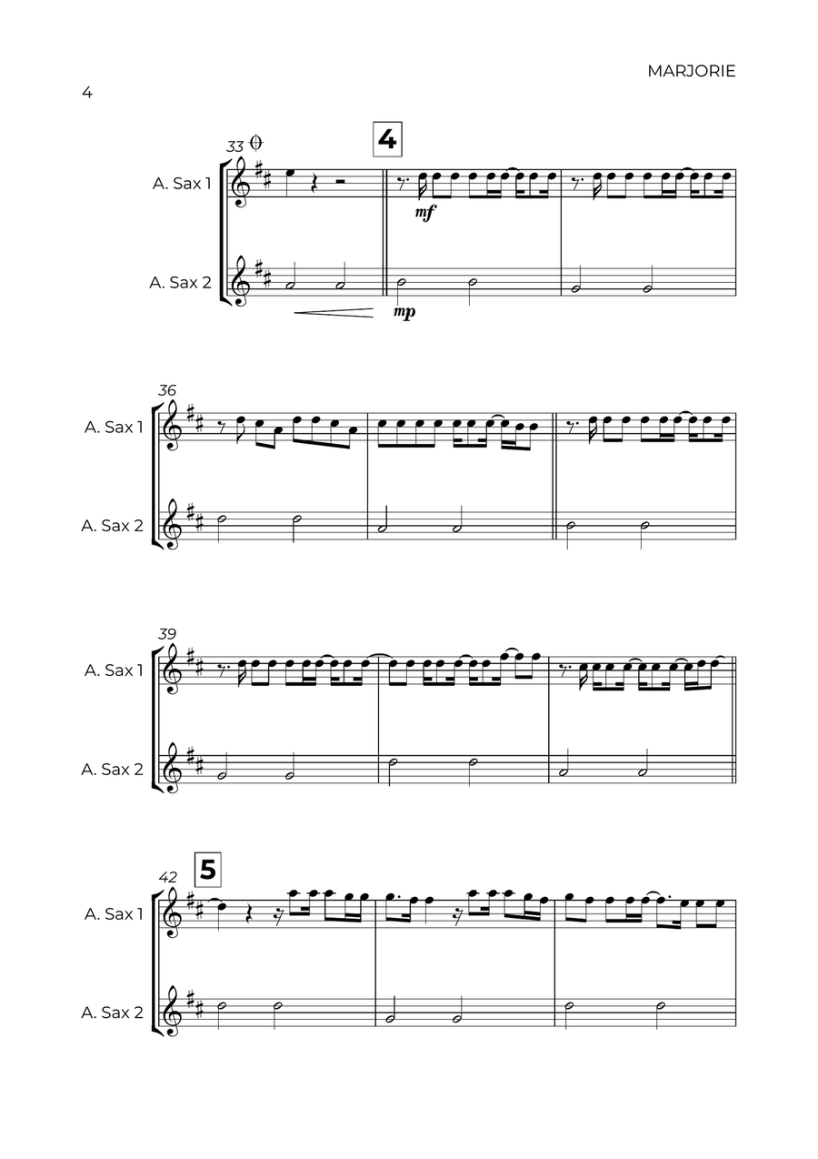 Marjorie Woodwind Duet scores gallery preview page 4
