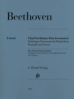 Book cover for Five Famous Piano Sonatas