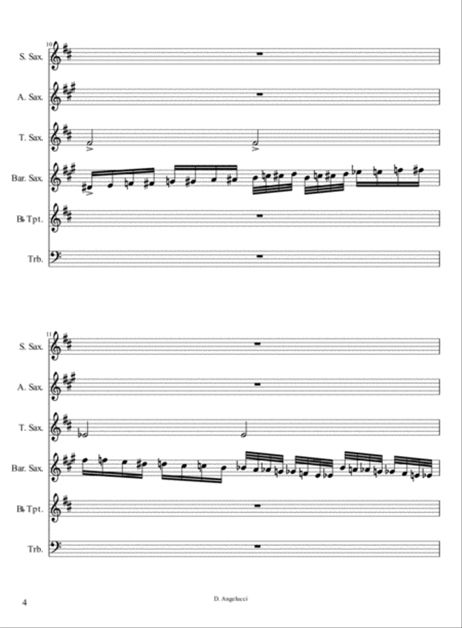 ALEA IMPROVISATION FOR SAXOPHONES, TRUMPET AND TROMBONE Small Ensemble scores gallery preview page 5