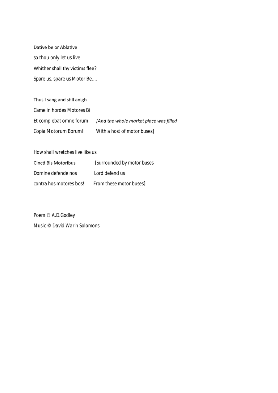 Motor Bus for clarinet and guitar inspired by the poem by A D Godley B-Flat Clarinet scores gallery preview page 2