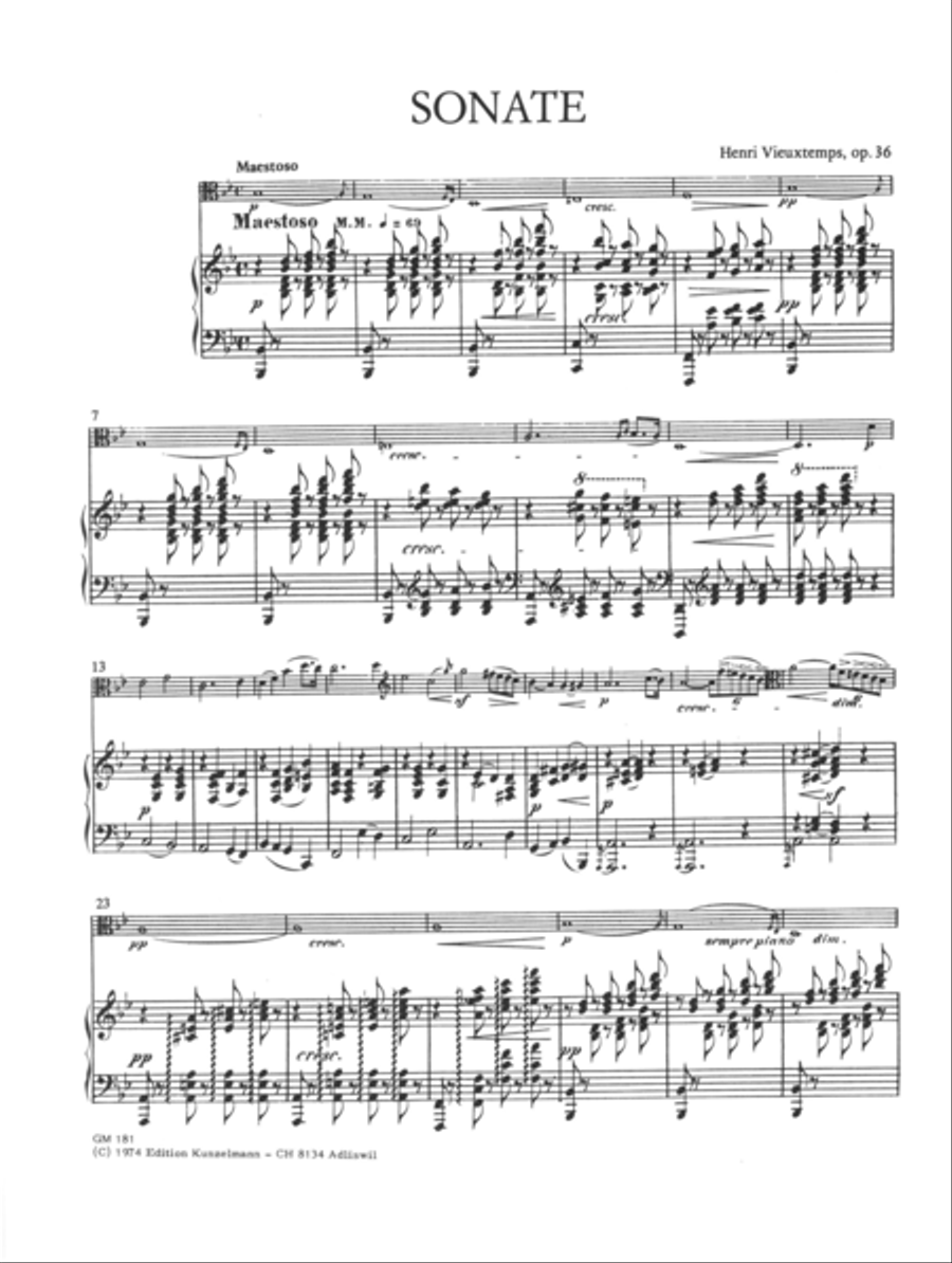 Viola Sonata in B flat Major Piano Accompaniment scores gallery preview page 2