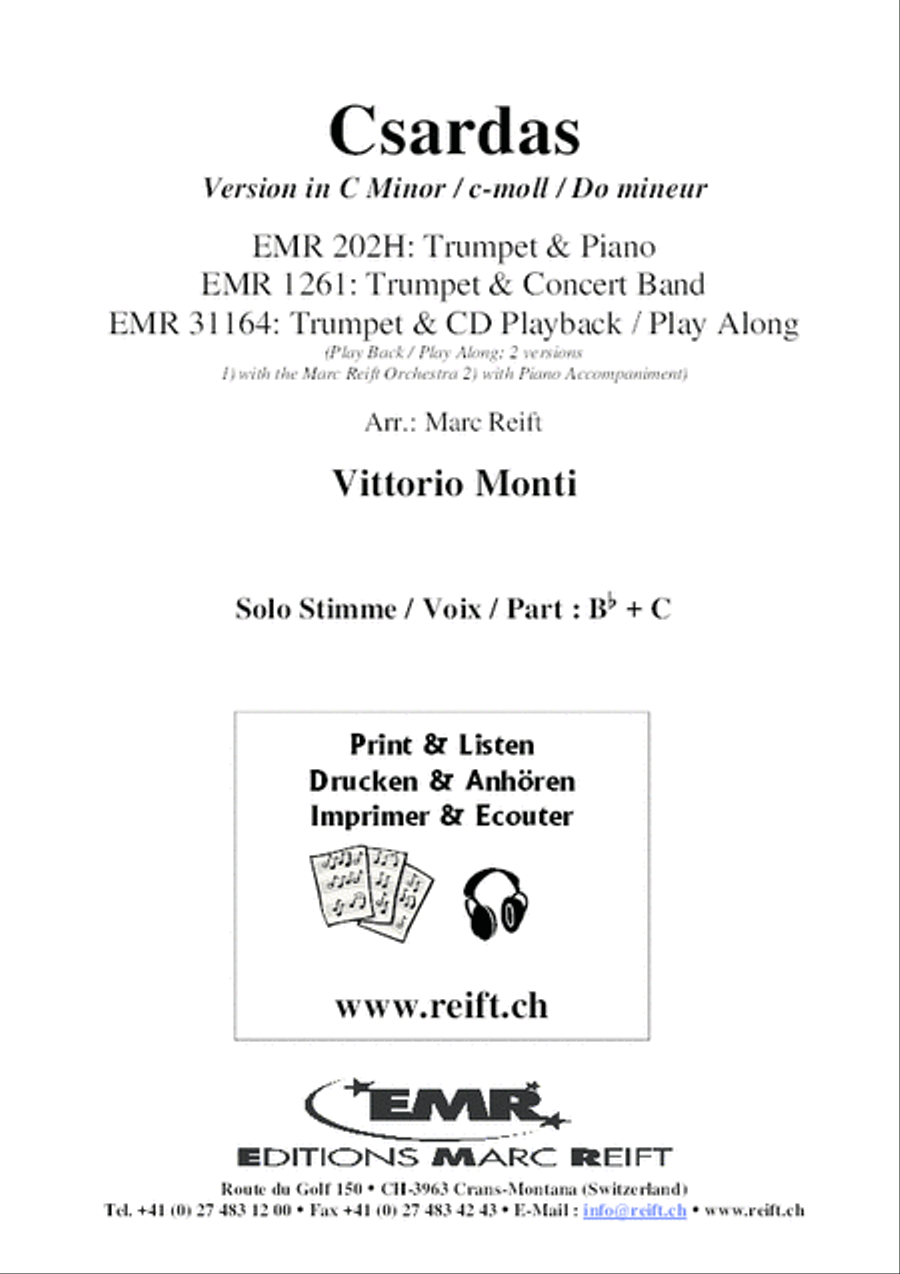 Csardas Trumpet Solo scores gallery preview page 2