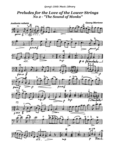 5 Preludes "For the Love of the Lower Strings" for cello solo