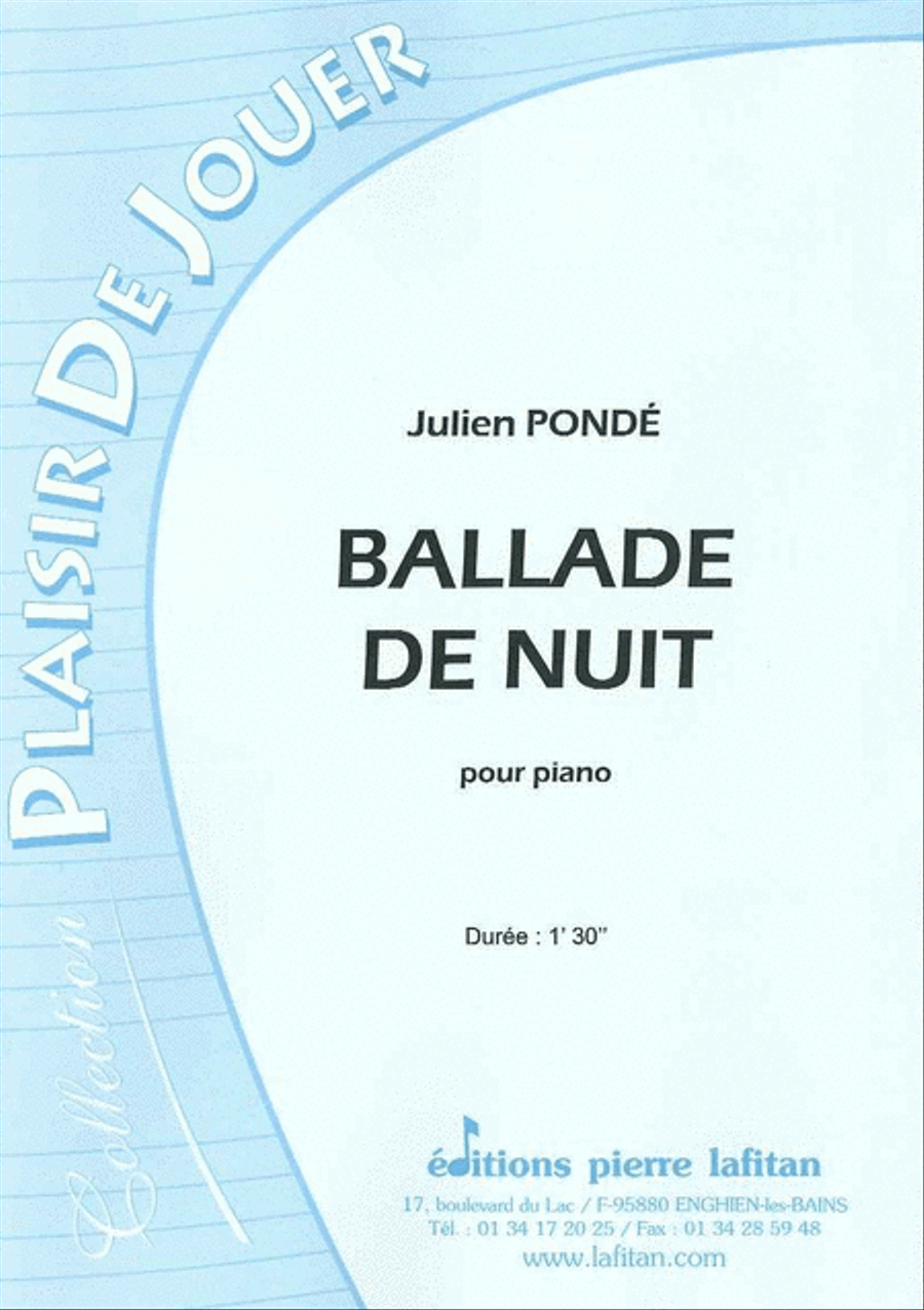 Ballade de Nuit Piano Solo scores gallery preview page 1