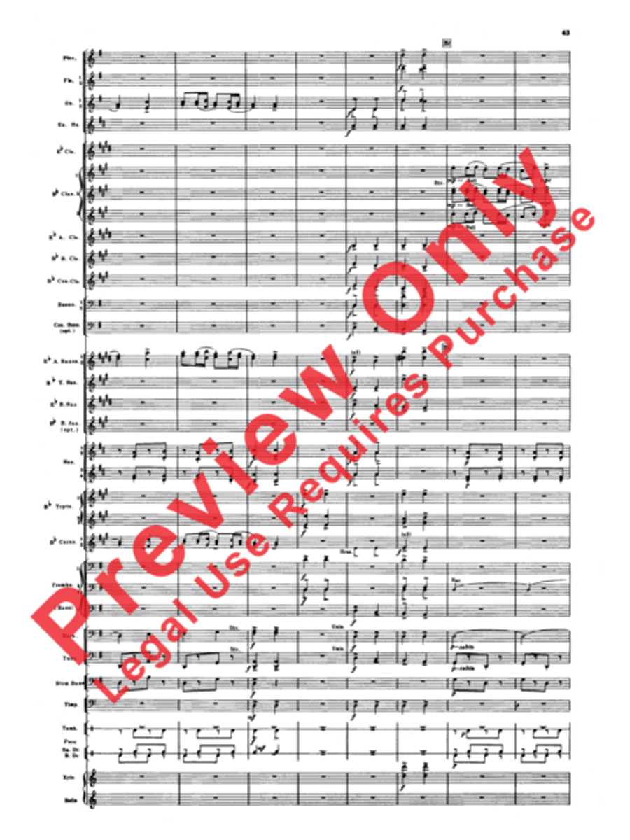 Armenian Dances, Part 1 Concert Band scores gallery preview page 44