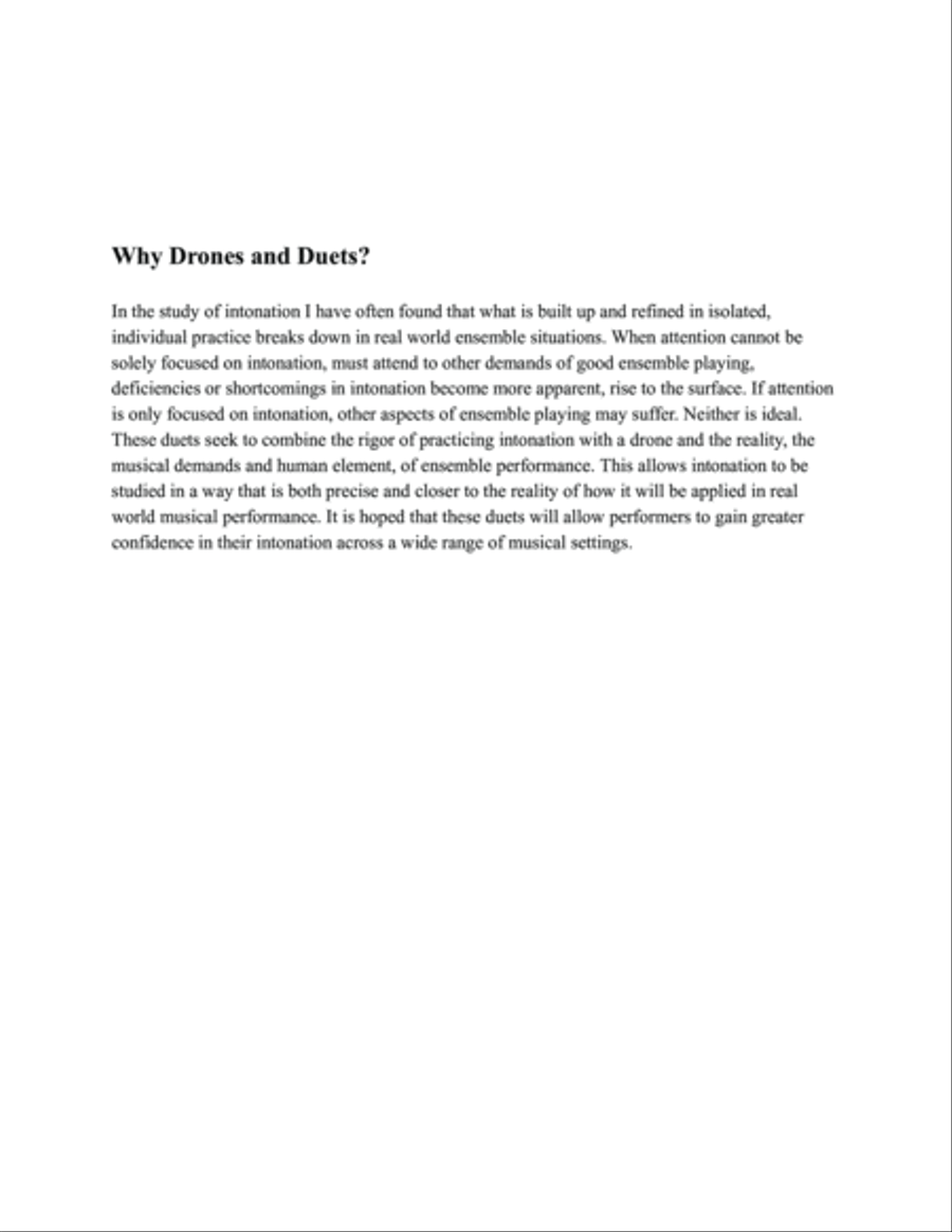 Modal Duets for the Study of Intonation w/ Drones Score and Parts scores gallery preview page 4