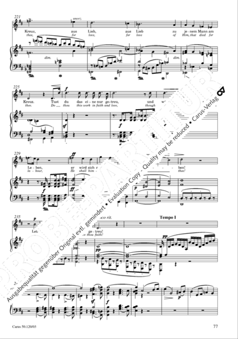 Christoforus + Das Tochterlein des Jairus (Gesamtausgabe, Bd. 9) 4-Part scores gallery preview page 78
