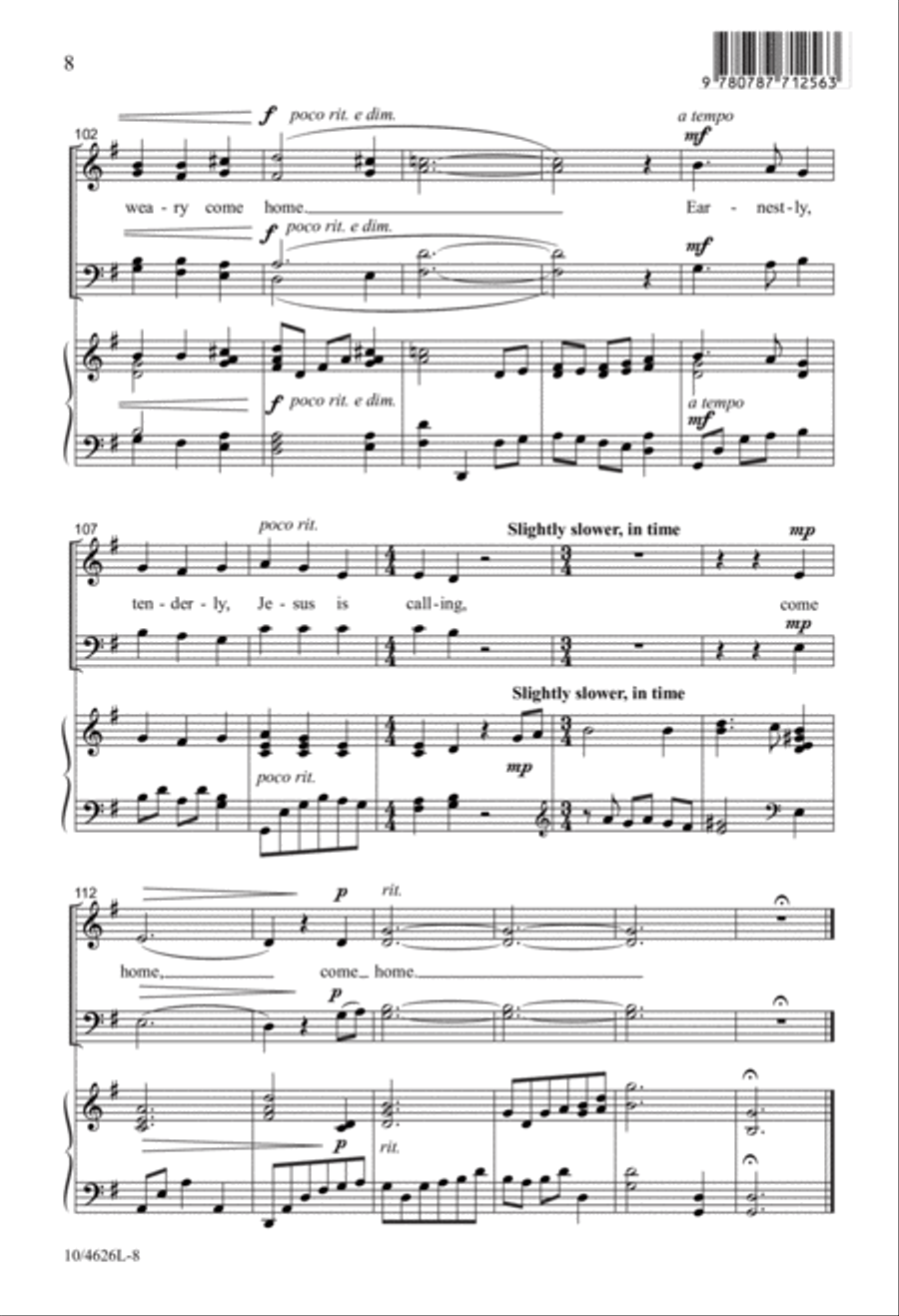 Come Home 4-Part scores gallery preview page 8