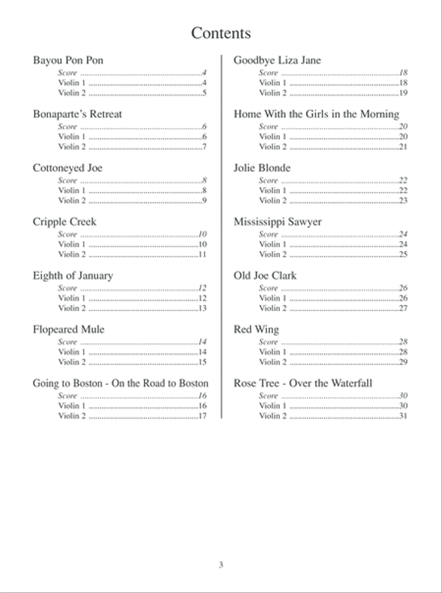 American Fiddle Tunes for Solo and Ensemble - Violin 1&2