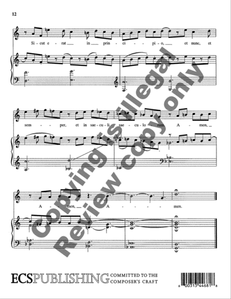 Three Canticles from Luke High Voice scores gallery preview page 14
