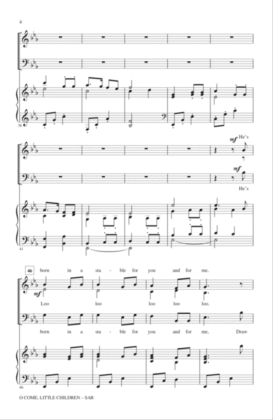 O Come, Little Children O Come, Little Children 3-Part scores gallery preview page 3