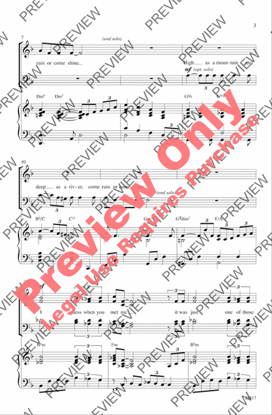 Come Rain or Come Shine Come Rain or Come Shine 4-Part scores gallery preview page 3
