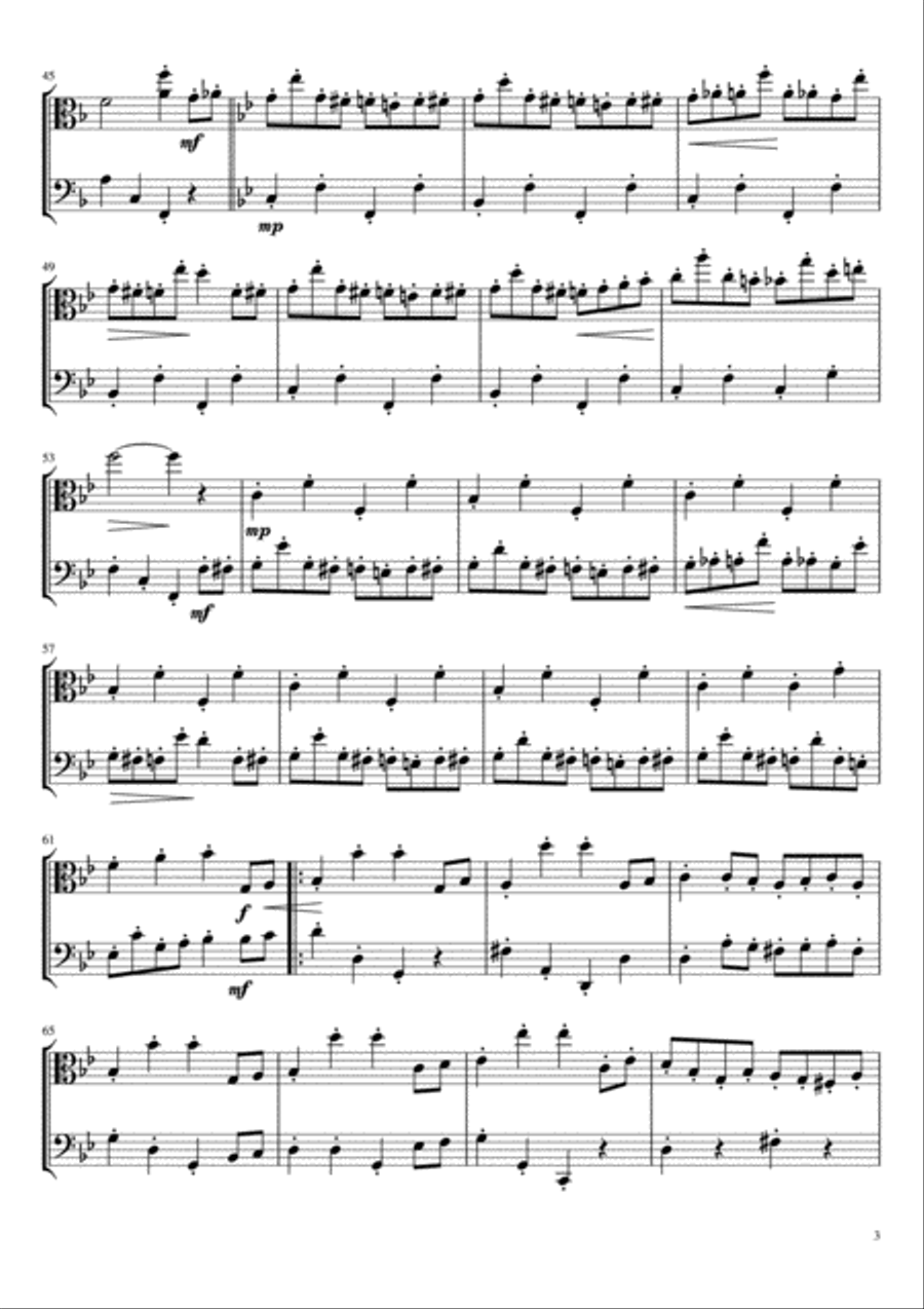 Le secret (Duet for Vla and Vc) Set of Parts scores gallery preview page 3