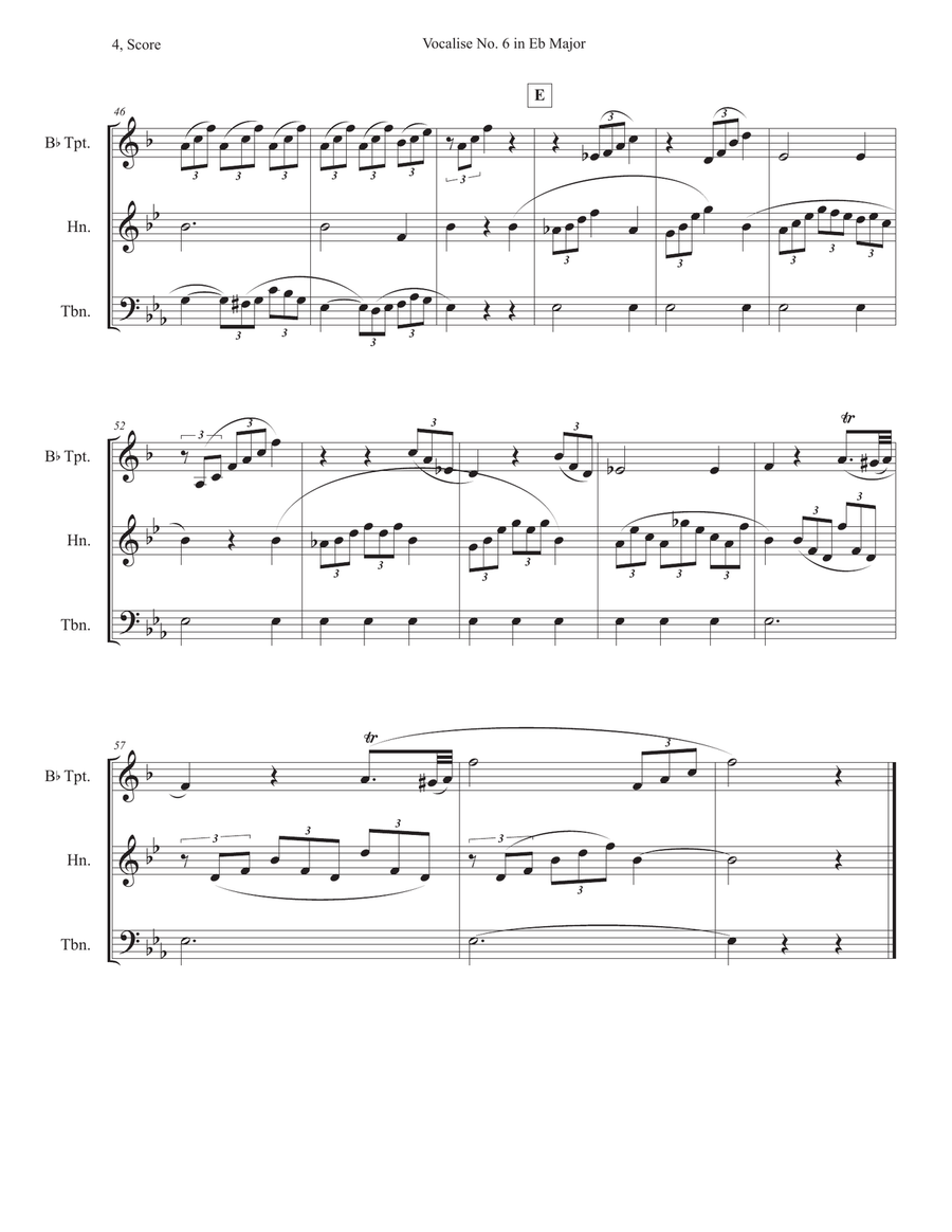 Vocalise No.6 in Eb Major School and Community scores gallery preview page 4