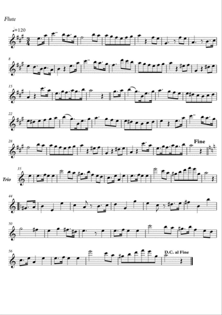 Easy Flute Guitar duets by Giuliani 74-6 image number null