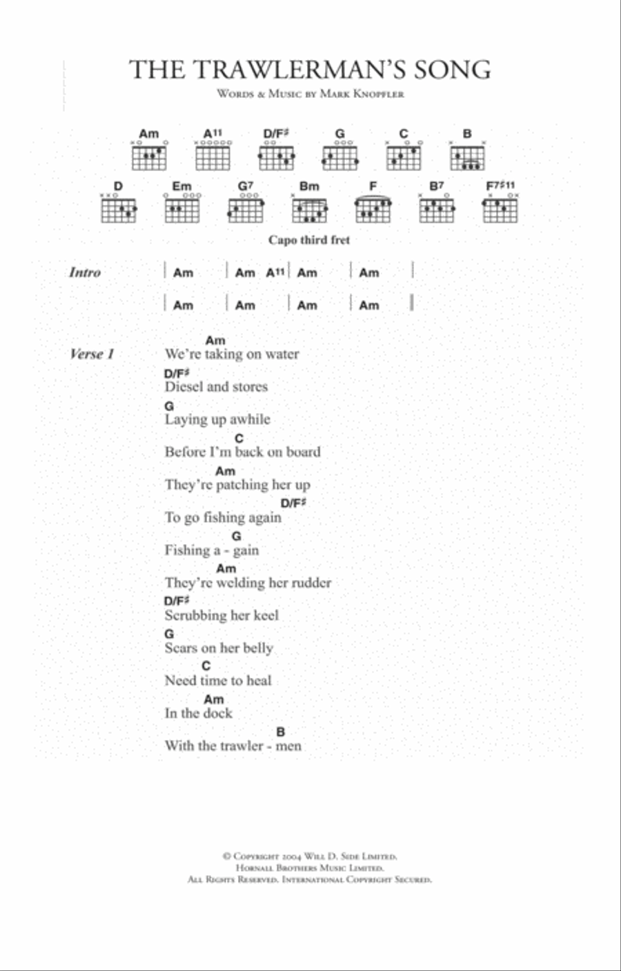 The Trawlerman's Song The Trawlerman's Song Acoustic Guitar scores gallery preview page 1