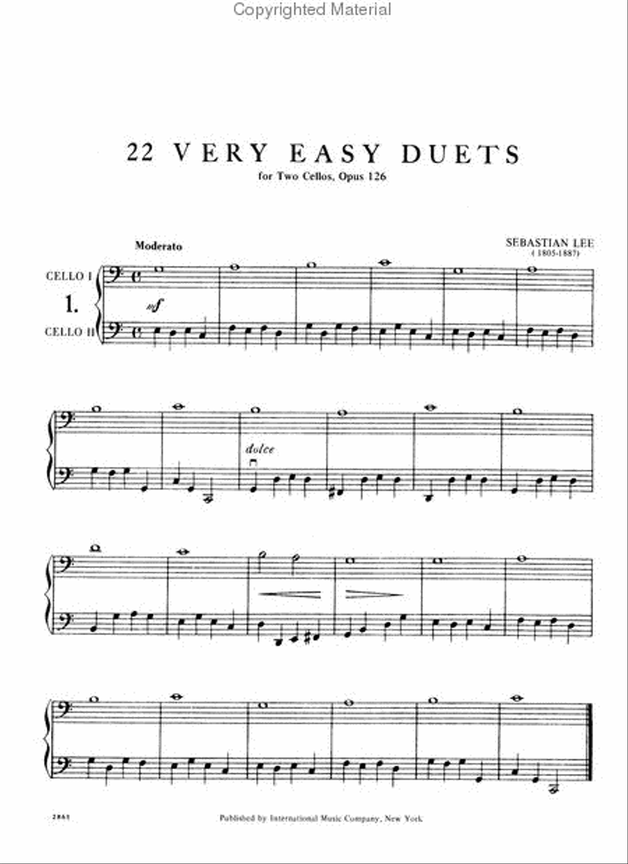 22 Very Easy Duets, Opus 126 Cello scores gallery preview page 3