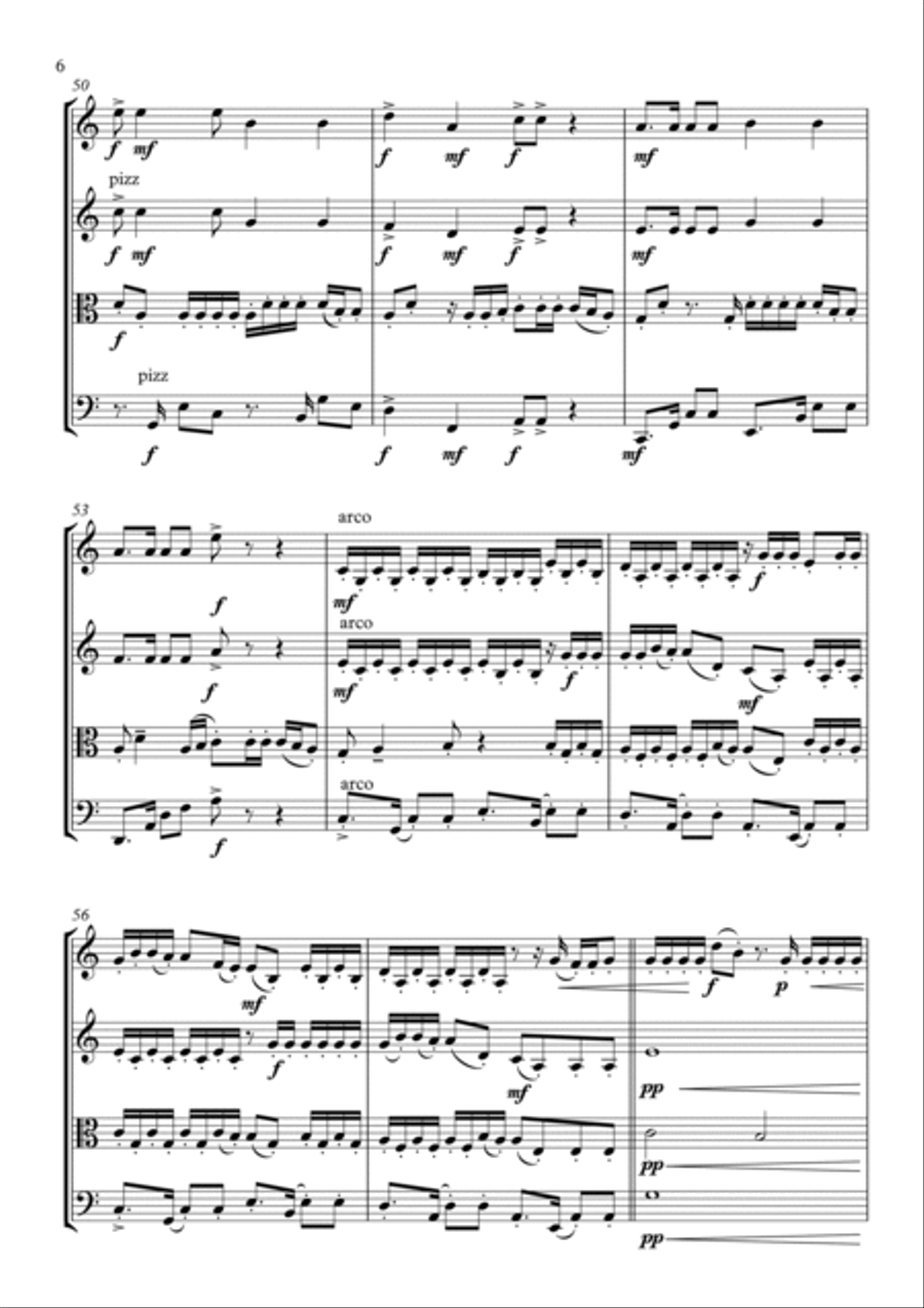 Ojitos Lindos String Quartet scores gallery preview page 6