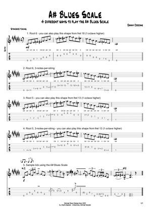 Book cover for A# Blues Scale (4 Ways to Play)