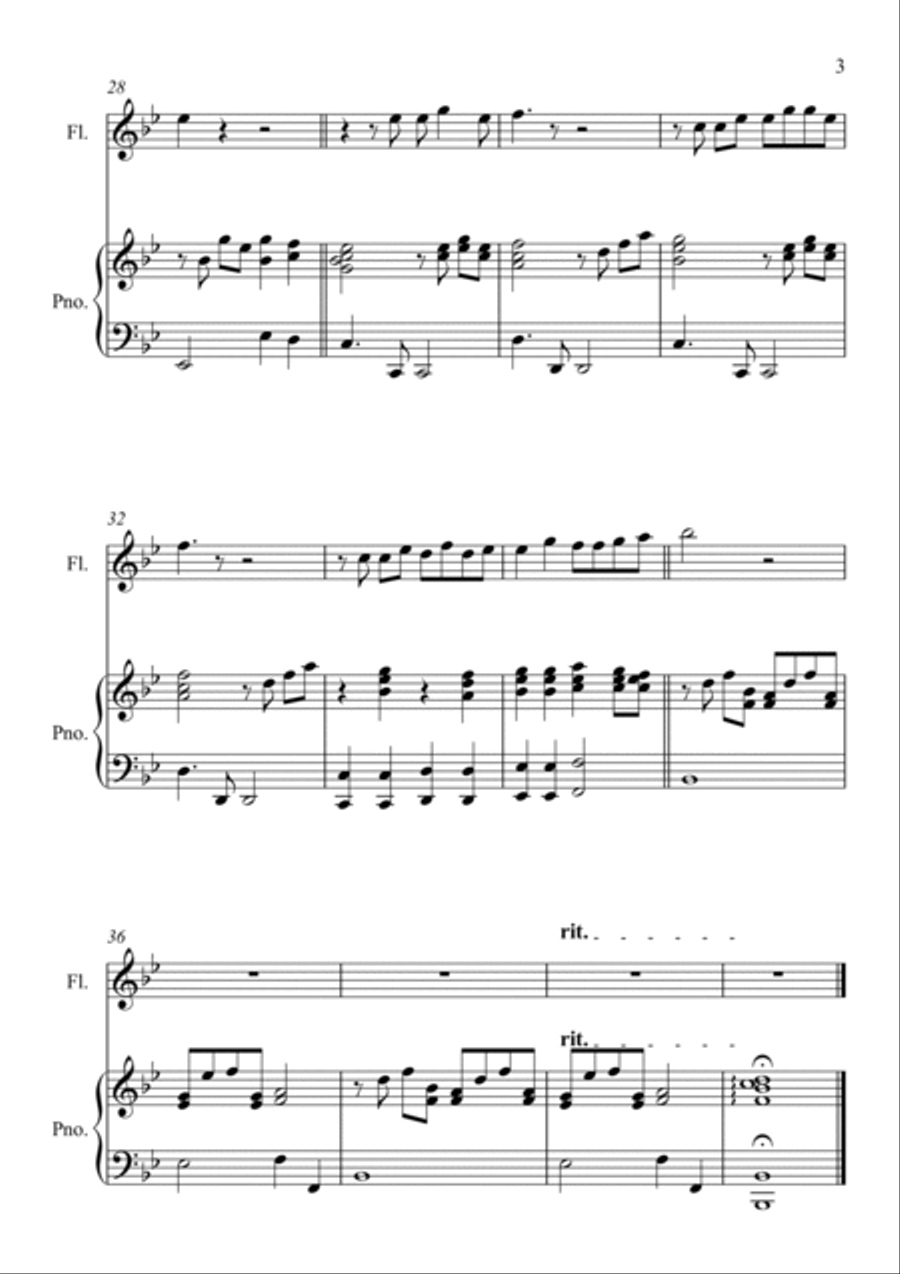 Peaceful Serenity - Flute and Piano Flute Solo scores gallery preview page 3