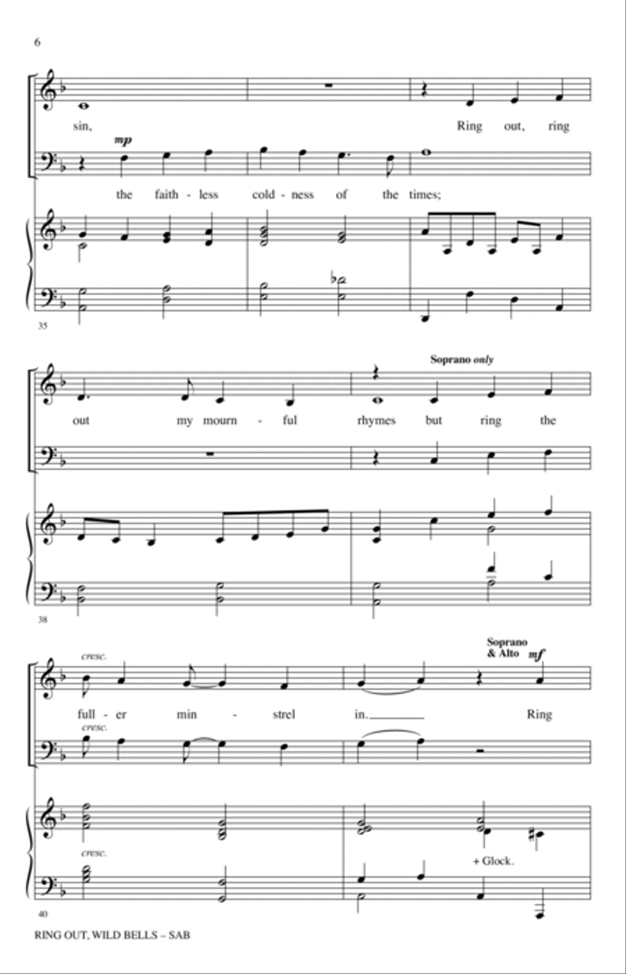 Ring Out, Wild Bells Ring Out, Wild Bells 3-Part scores gallery preview page 5
