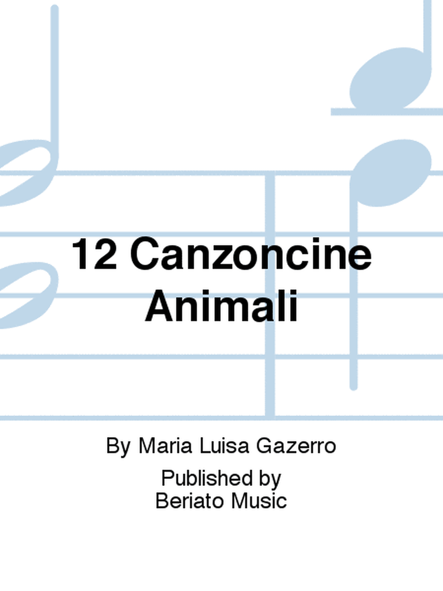 12 Canzoncine Animali