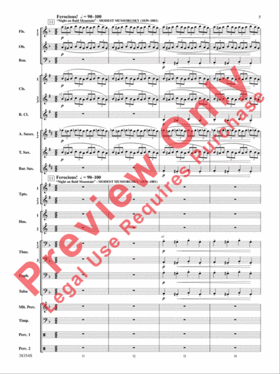 Band-O-Ween Concert Band scores gallery preview page 6