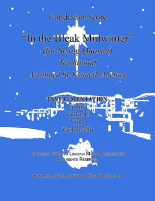 In the Bleak Midwinter (for String Quartet)