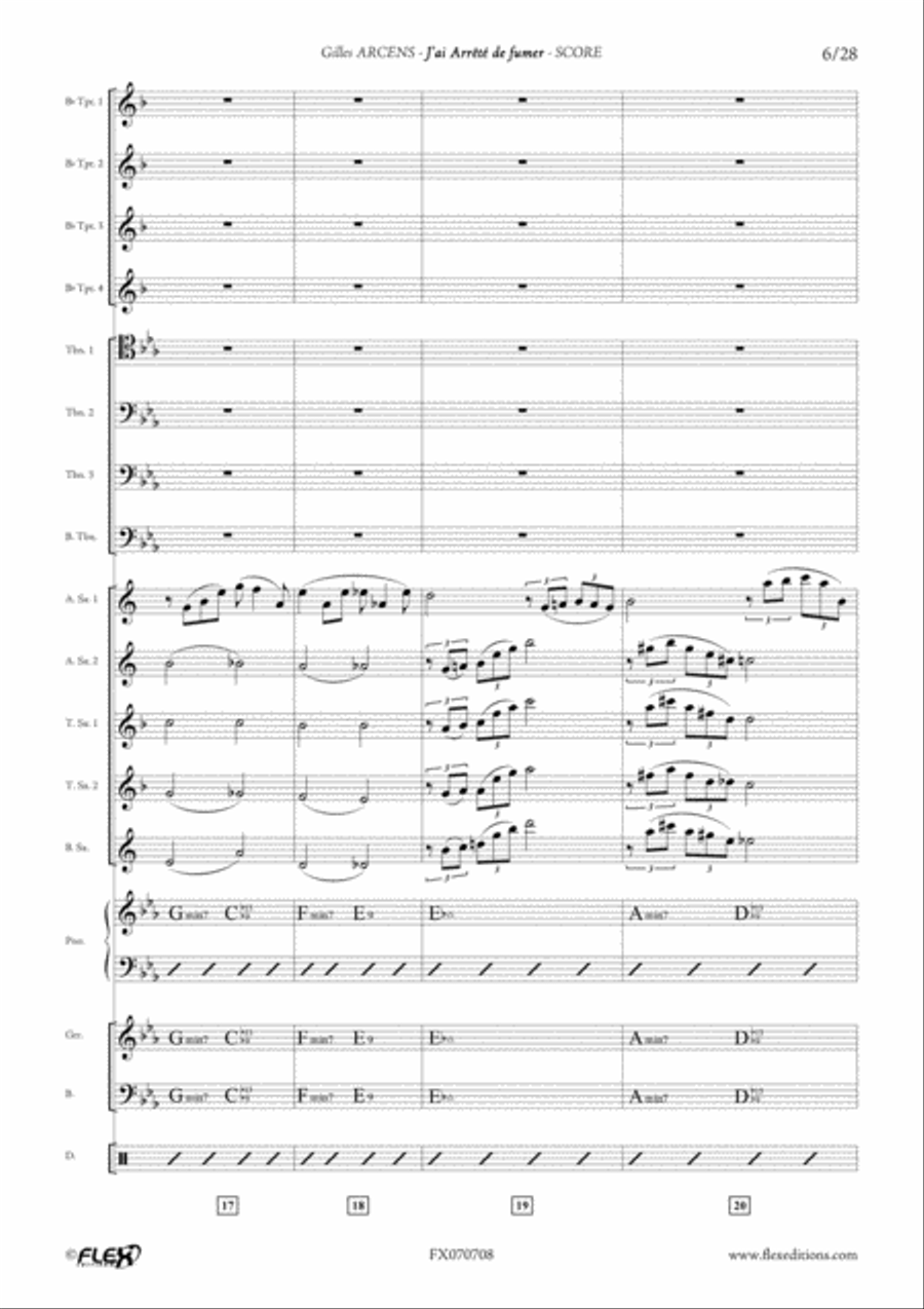 J'ai Arrete de Fumer J'ai Arrete de Fumer Big Band scores gallery preview page 6
